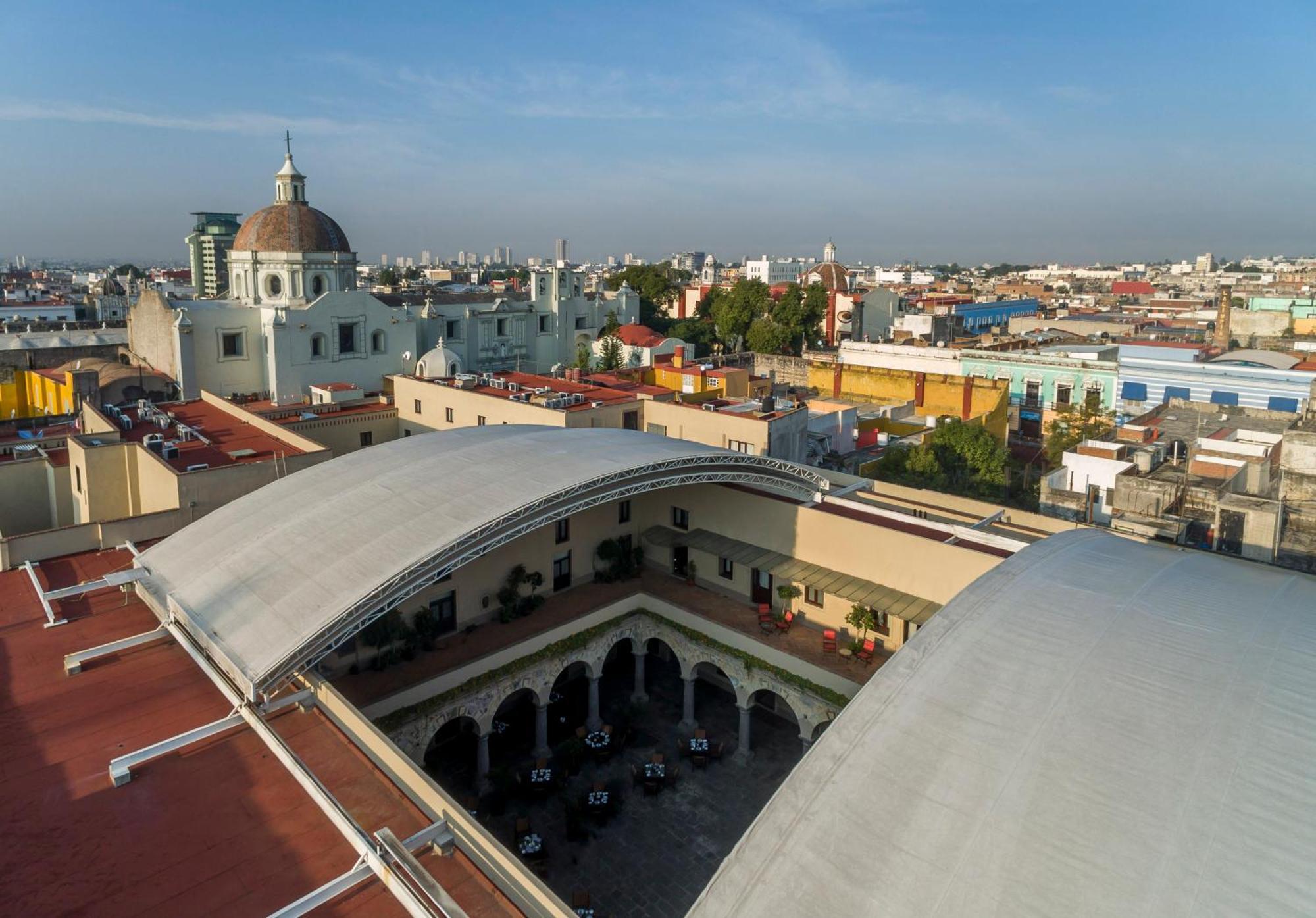 Quinta Real Puebla Otel Dış mekan fotoğraf View of the city from the roof of the Museo de Arte Moderno de la Ciudad de México